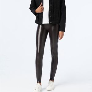 SPANX faux leather croc leggings size xs